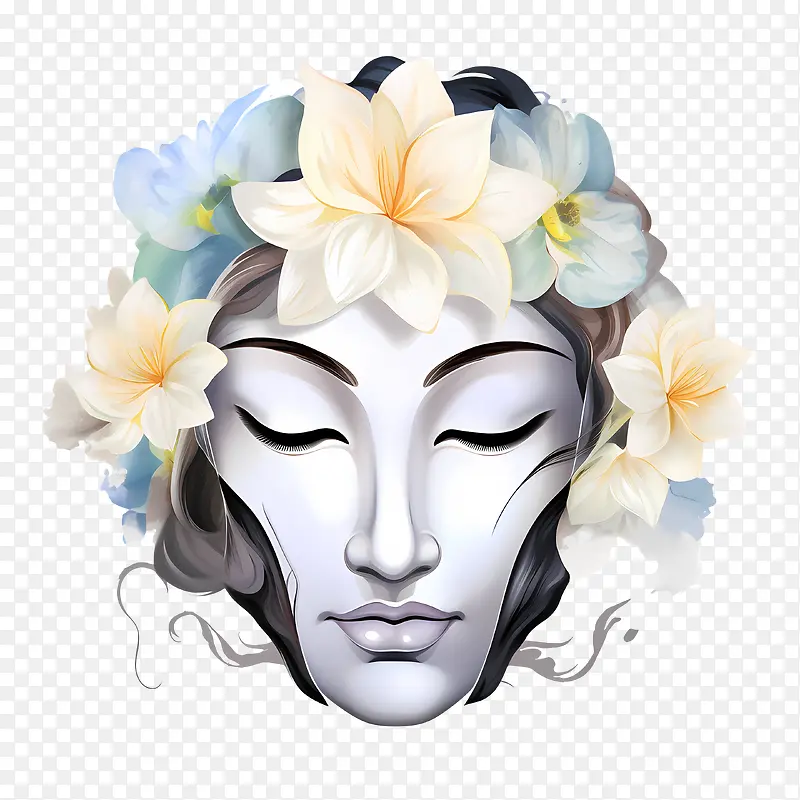 抽象脸-花冠