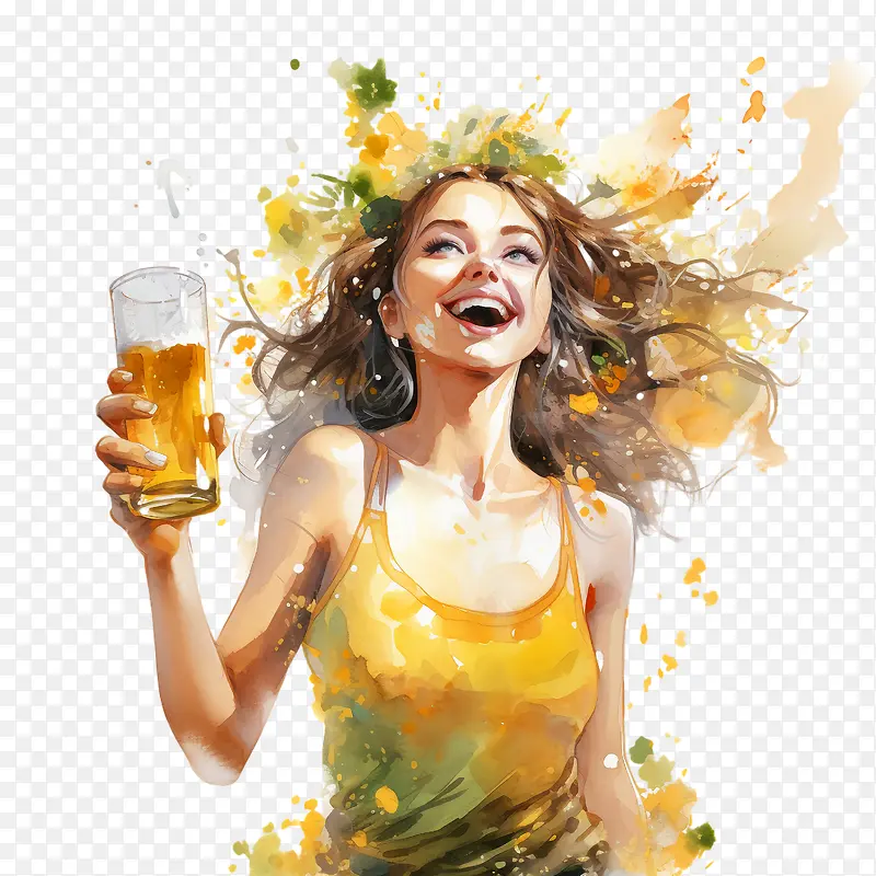 啤酒爱好者日-啤酒爱好者日女人啤酒啤酒杯喝
