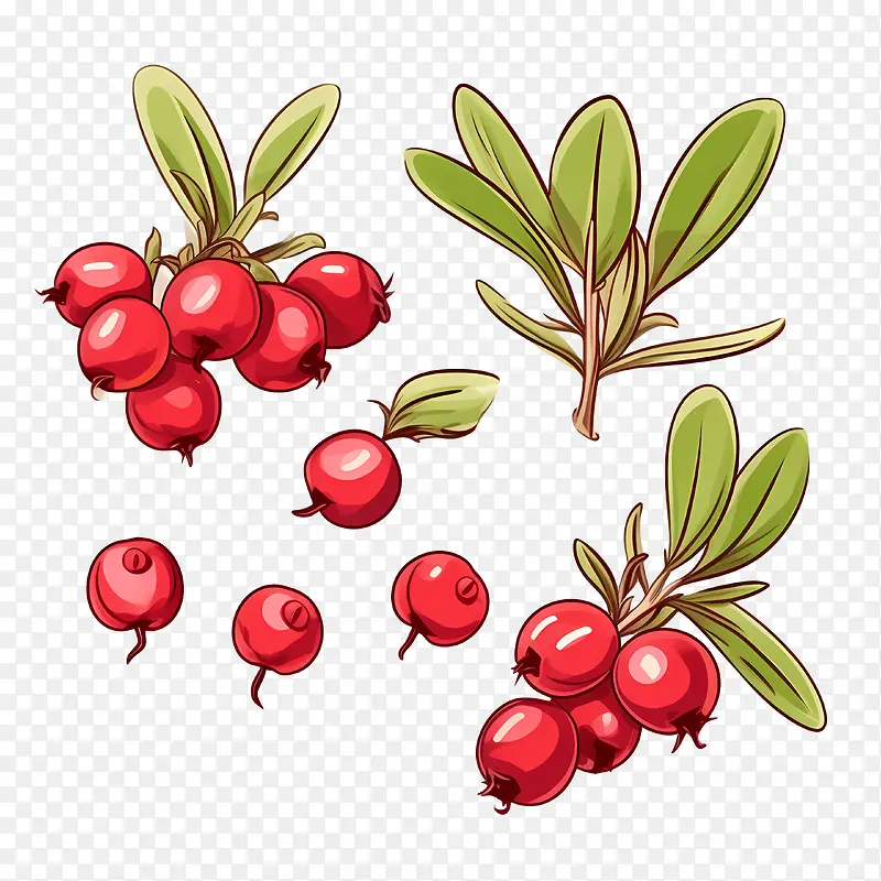 蔓越莓-蔓越莓越橘浆果水果食品