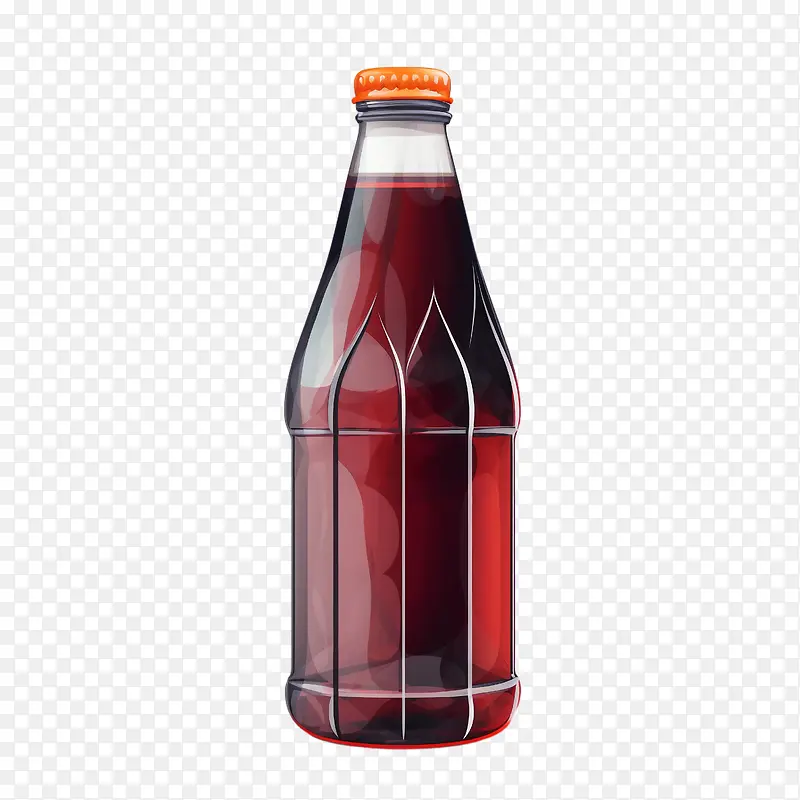 苏打可乐瓶-苏打可乐瓶苏打红玻璃瓶倒影
