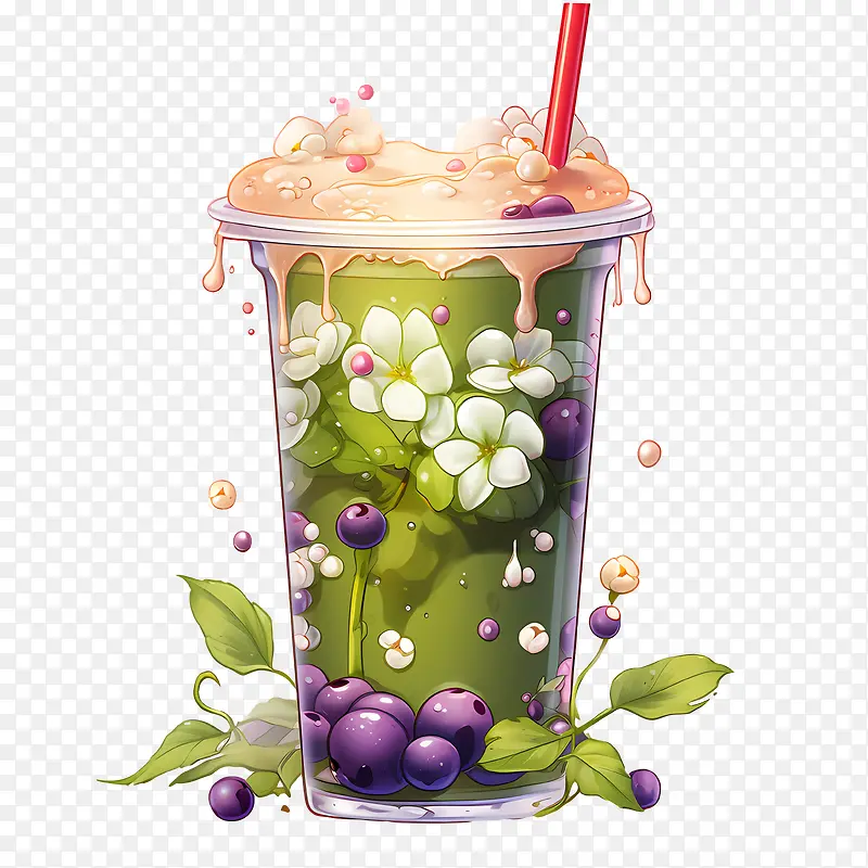 抹茶珍珠奶茶-抹茶珍珠奶茶果汁水果冰沙健康饮品