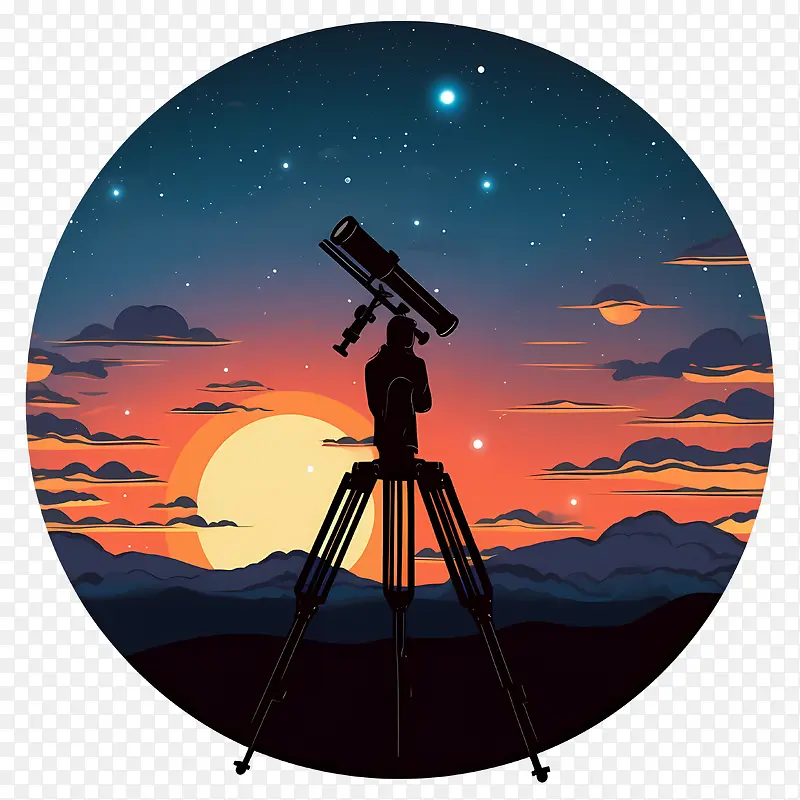 天文学日-天文学日夜天文学家望远镜山