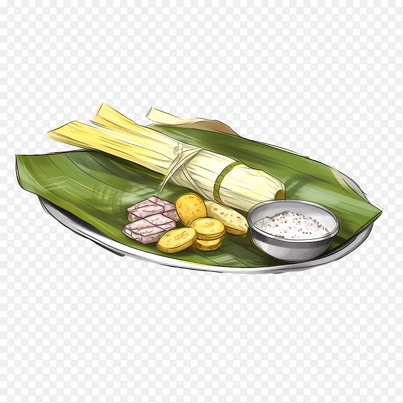 OnamSadya食物-香蕉叶