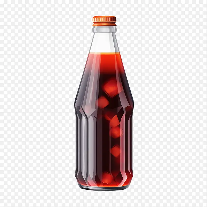 苏打可乐瓶-苏打可乐瓶水苏打玻璃瓶红色饮料