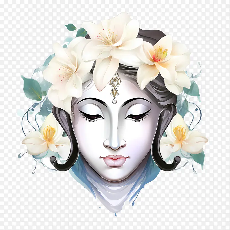 抽象脸-抽象脸拉达女神女性气质优雅