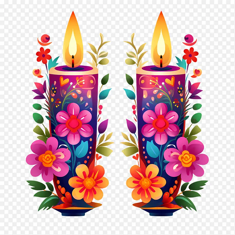 亡灵节-亡灵节亡灵节蜡烛花香蜡烛
