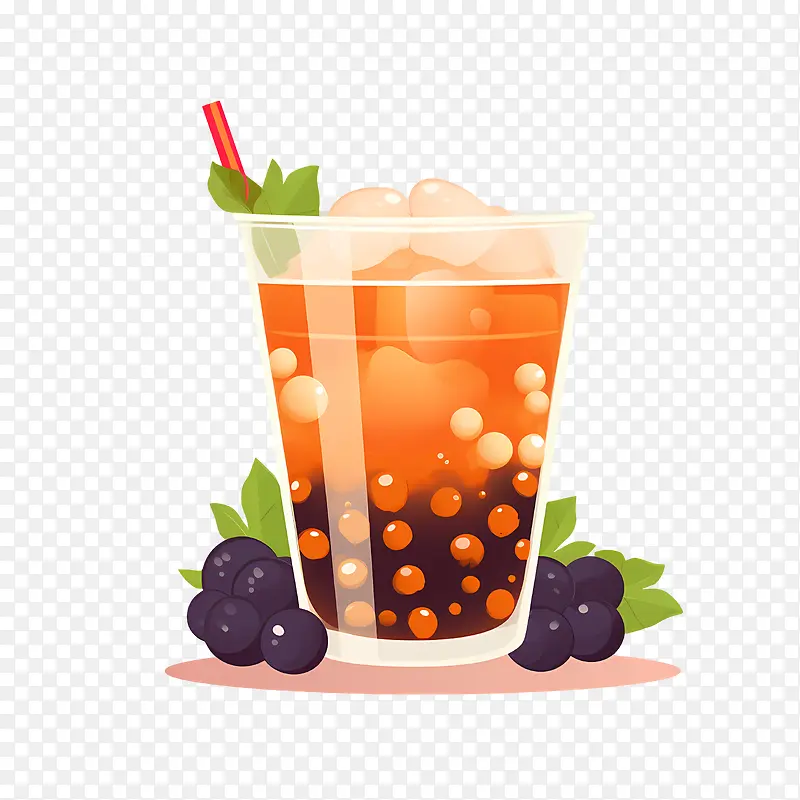 珍珠奶茶-橙子