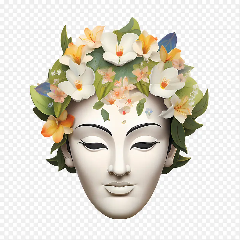 抽象脸-花冠