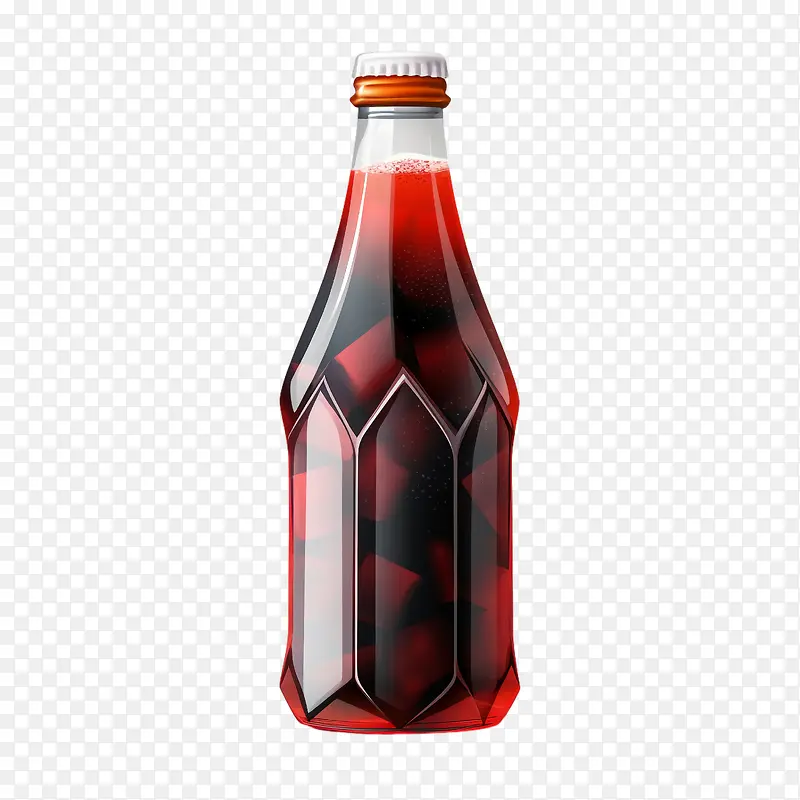 苏打可乐瓶-苏打可乐瓶樱桃玻璃瓶红色液体果汁