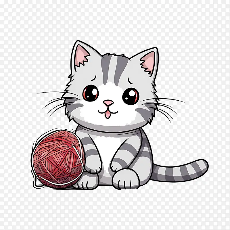 猫玩毛线球-猫玩毛线球可爱可爱俏皮异想天开
