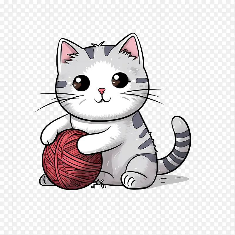 猫玩毛线球-猫玩毛线球小猫可爱毛茸茸的