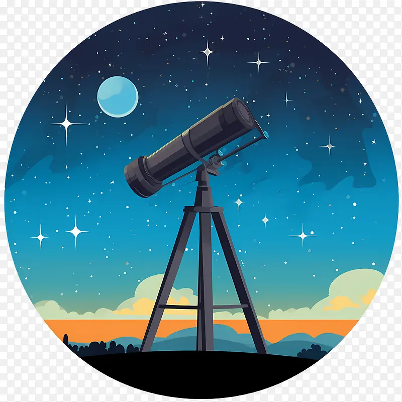 天文日-天文日天空星星望远镜夜晚