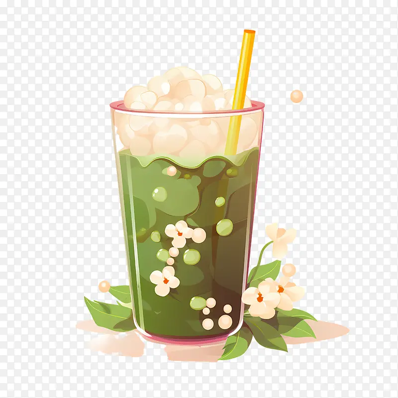 抹茶珍珠奶茶-绿茶