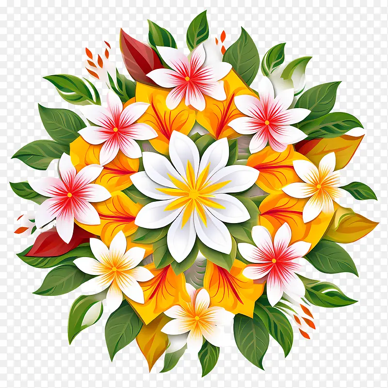 Onam花卉rangoli-花艺设计