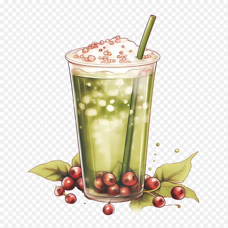 抹茶珍珠奶茶-绿茶