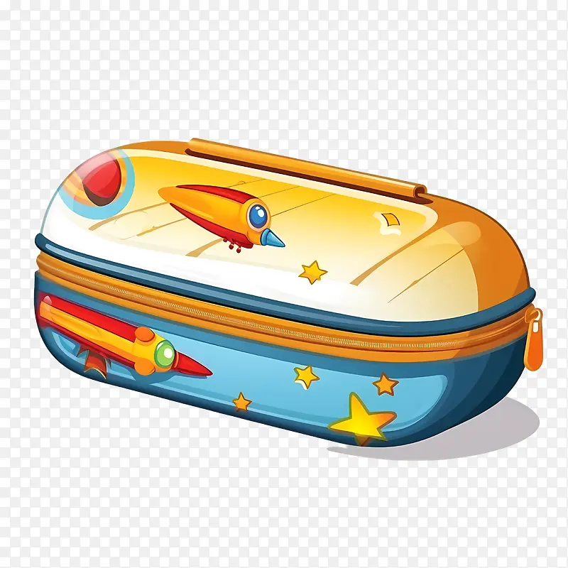铅笔盒-铅笔盒学校供应商火箭飞船太空星星