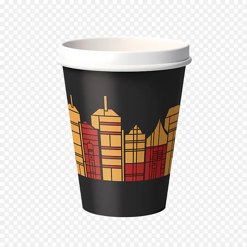 纸杯-纸杯天际线城市景观城市景观高耸的建筑物