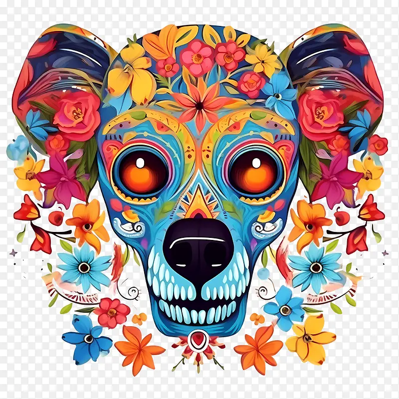 diadelosmuertos-骷髅纹身