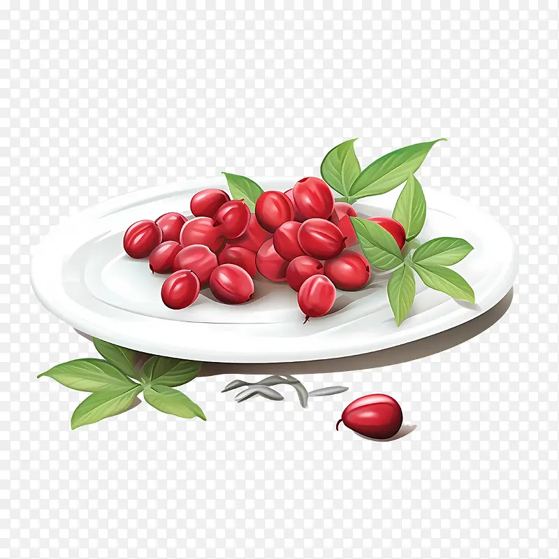 红蔓越莓-红蔓越莓覆盆子食品盘