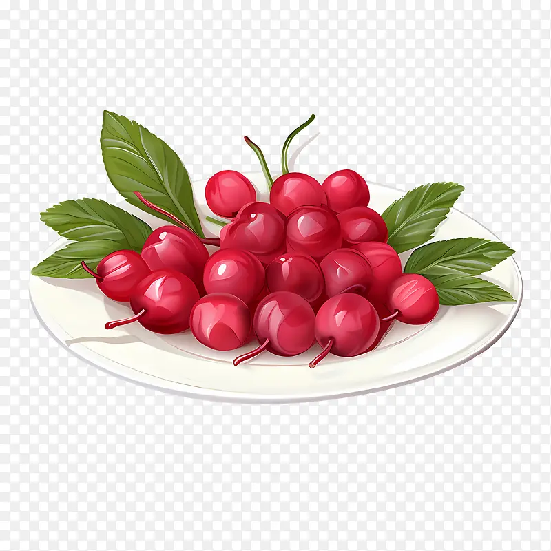 红蔓越莓-红蔓越莓樱桃水果红色食品
