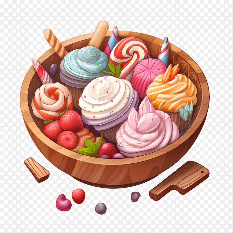 万圣节糖果碗-万圣节糖果碗纸杯蛋糕糖果蛋糕甜点