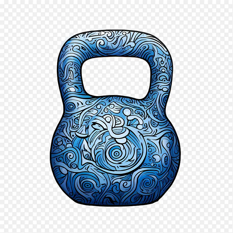 锻炼-锻炼壶铃蓝色壶铃举重