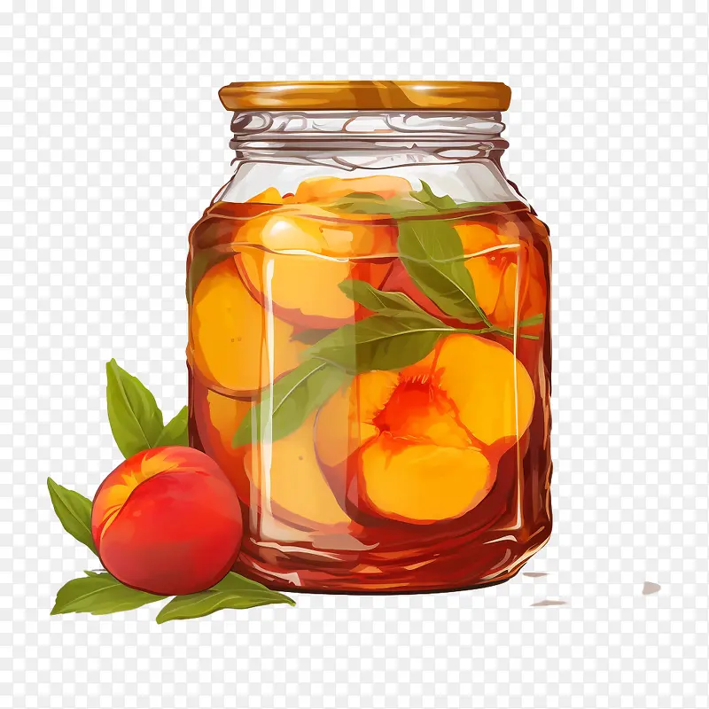 桃子果酱-桃子果酱玻璃罐桃子玻璃罐水果