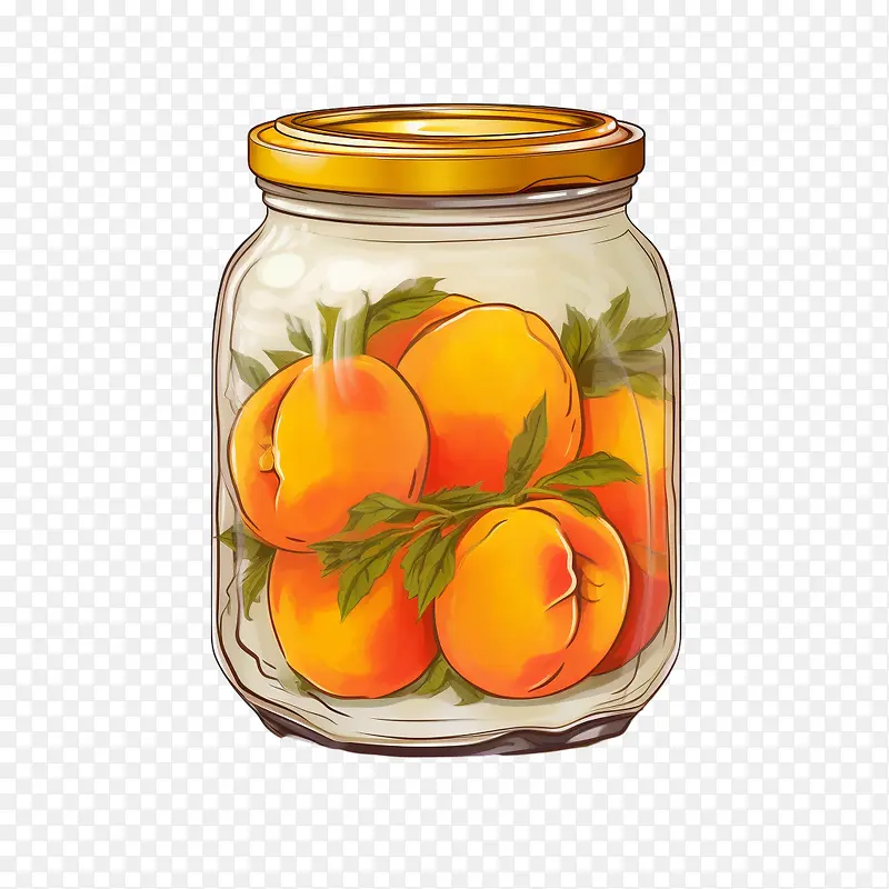 桃子果酱-桃子果酱玻璃罐桃子水果食品