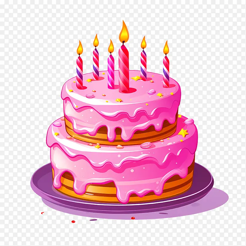生日蛋糕-粉色生日蛋糕