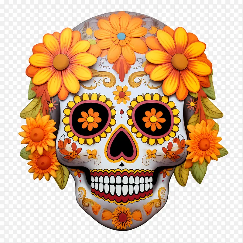 亡灵节——亡灵节diadelosmuertos糖骷髅亡灵节骷髅面具