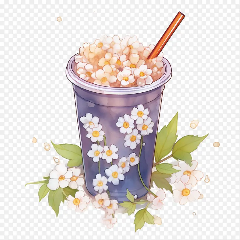珍珠奶茶-花瓣