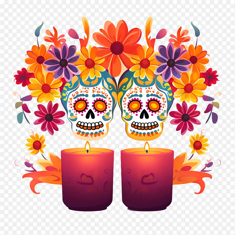 蜡烛-蜡烛亡灵节diadelosmuertos亡灵节