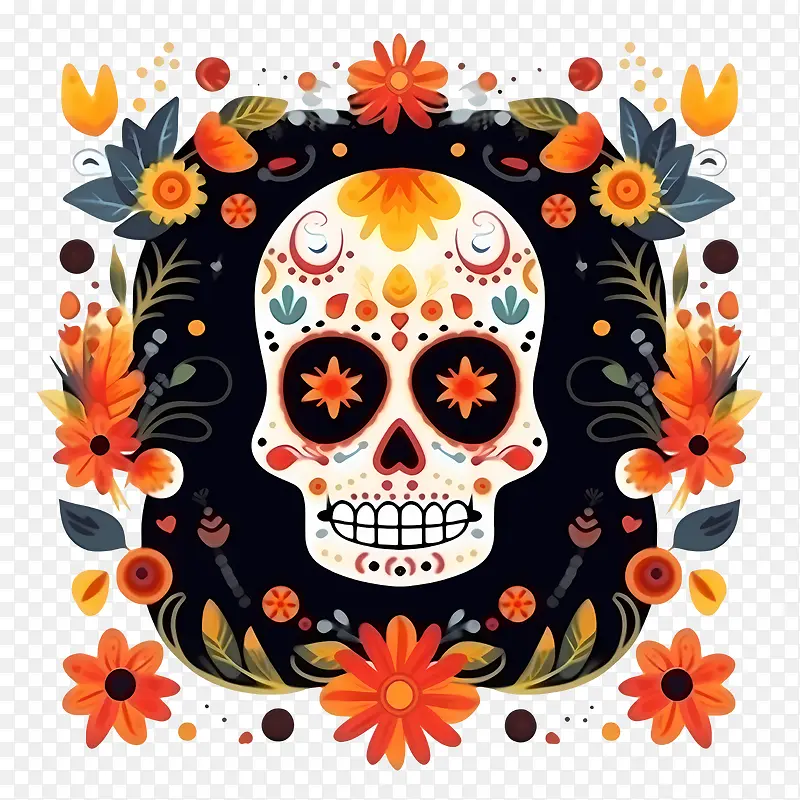 亡灵节——亡灵节diadelosmuertos亡灵节骷髅花