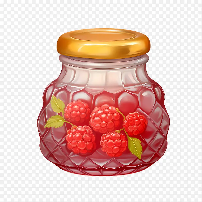 覆盆子果酱-覆盆子果酱覆盆子玻璃罐果冻