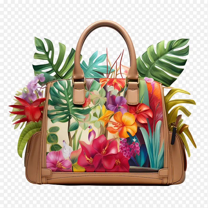 手袋日-手袋日热带花卉手袋旅行