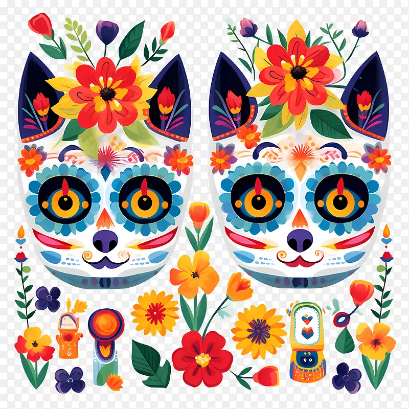 diadelosmuertos-手绘