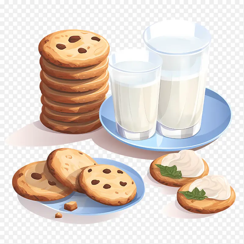 饼干和牛奶-冰淇淋