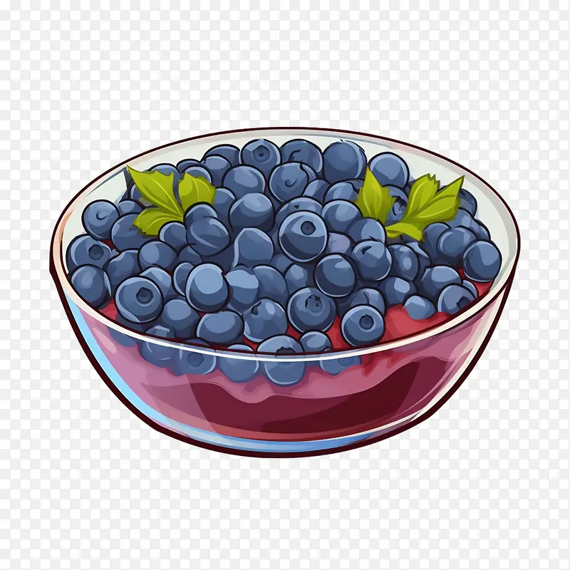 水果沙拉-水果沙拉蓝莓碗食品甜点