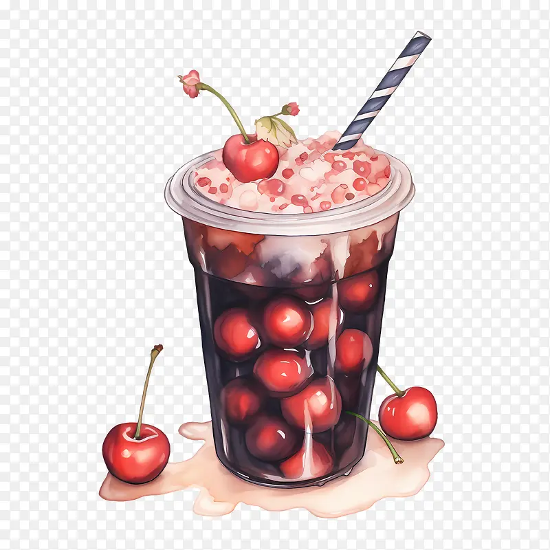 珍珠奶茶-草莓