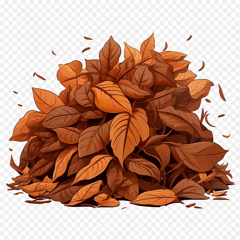 树叶堆-秋天的落叶