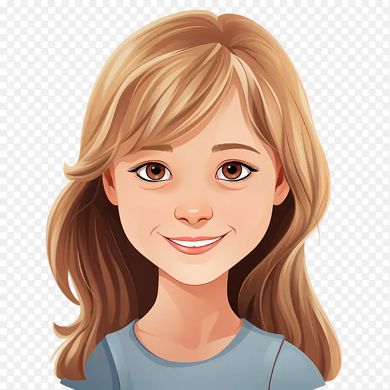 微笑的女孩-微笑的女孩世界微笑日金发蓝色T恤微笑