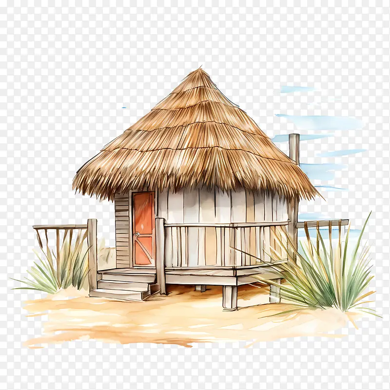 海滩小屋-海滩小屋海滩别墅度假屋竹屋
