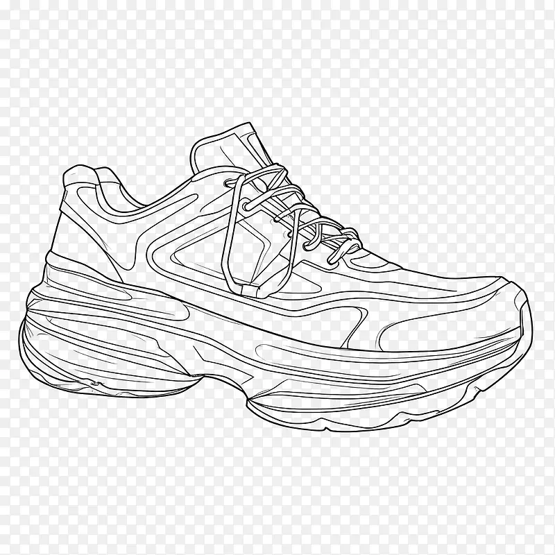 素描运动鞋-素描运动鞋跑步鞋运动鞋运动鞋鞋