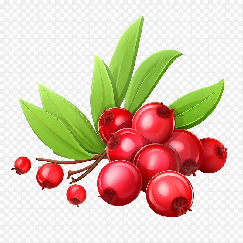 红蔓越莓-红蔓越莓苹果红色水果浆果