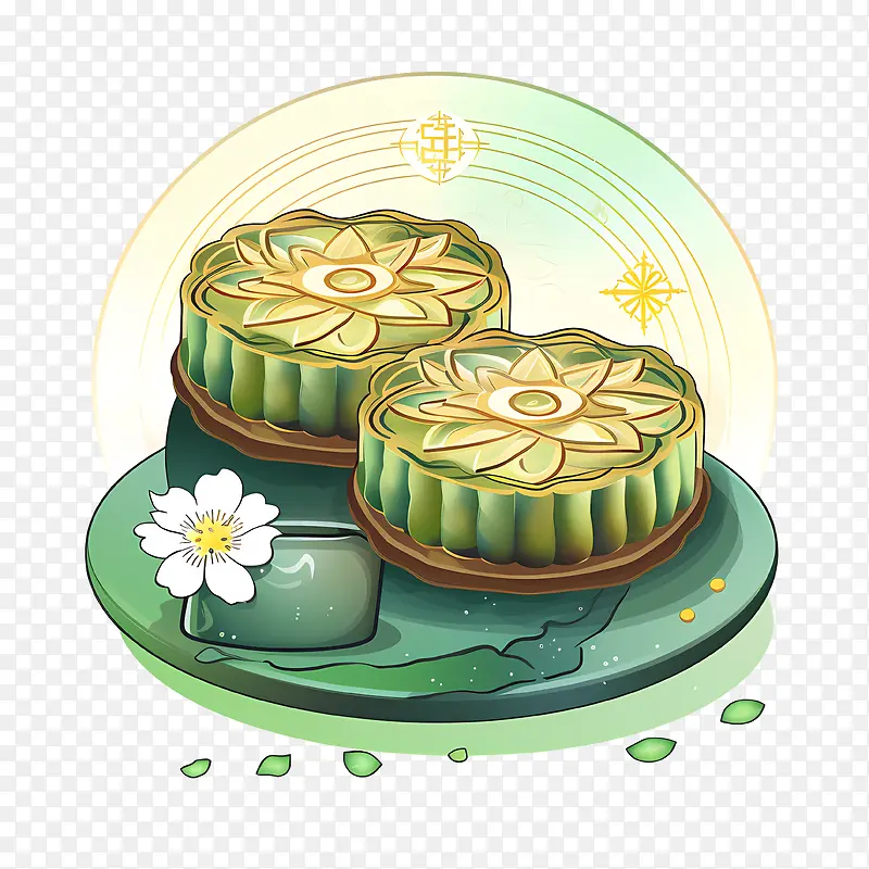 绿色月饼-绿茶