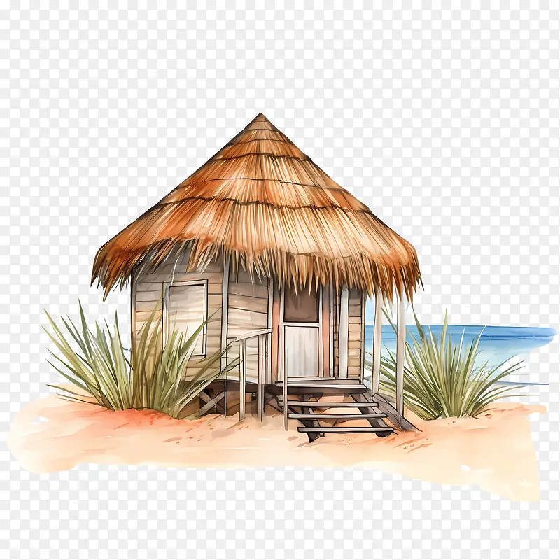 海滩小屋-棕榈树