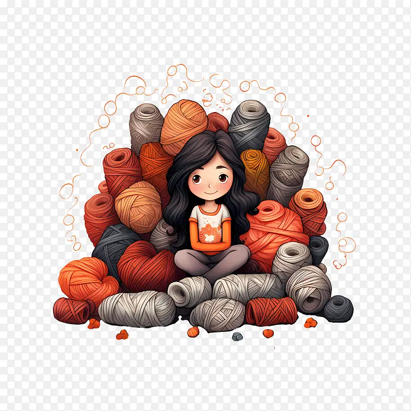 我爱纱线日-橙色