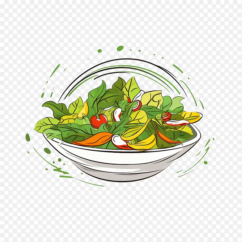 素描沙拉-健康食品