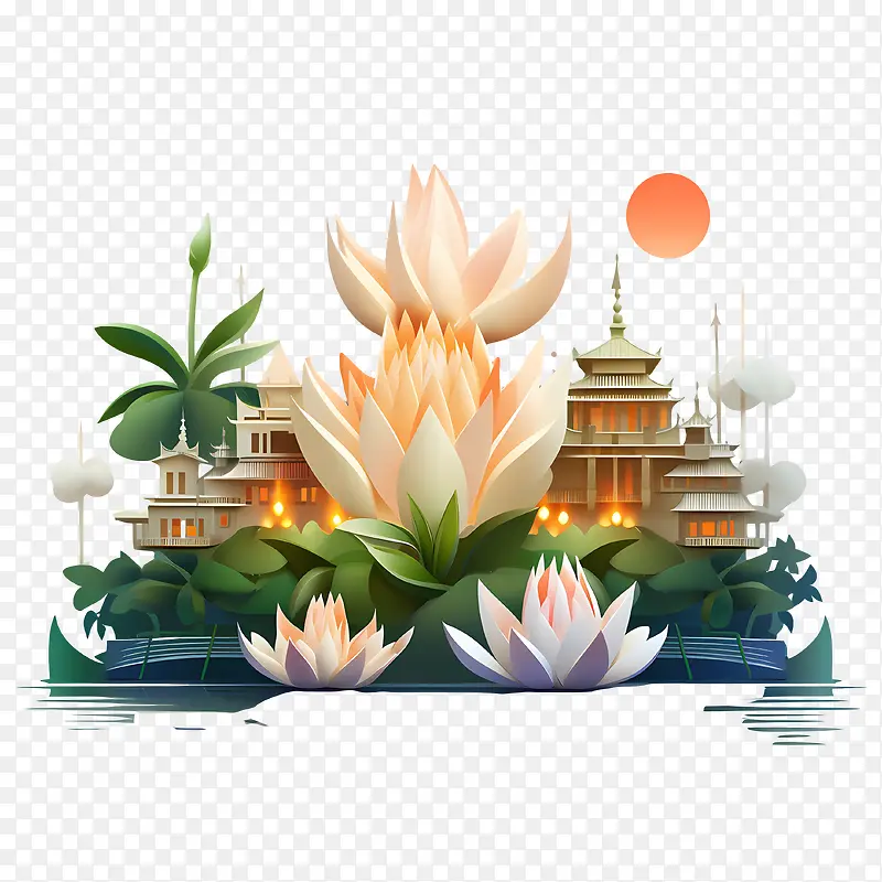 水灯节-莲花