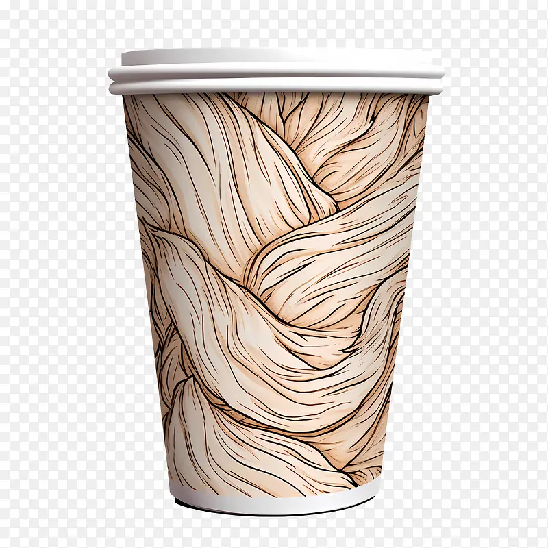 纸杯样机-纸杯样机纸杯水波米色
